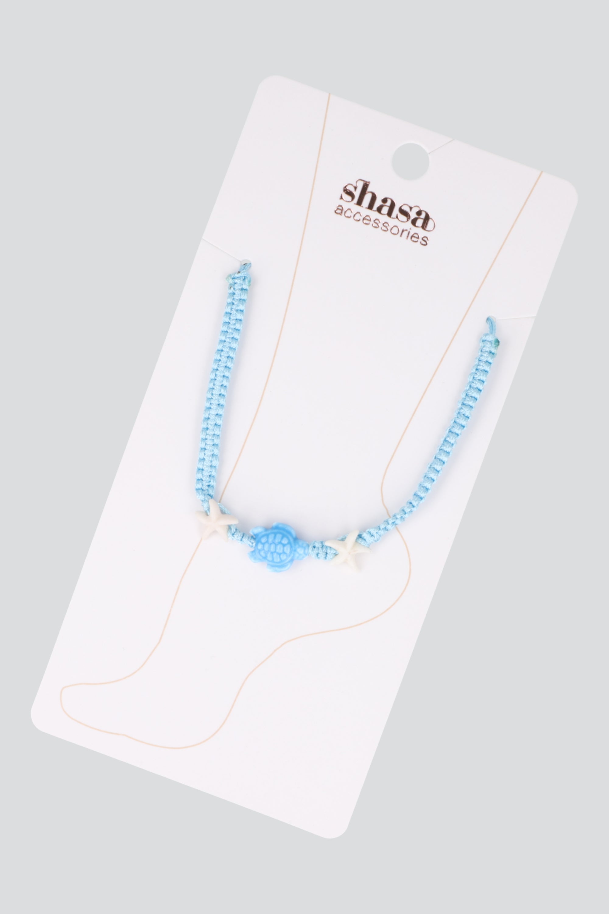 PULSERA HILO TORTUGA COLOR AZUL