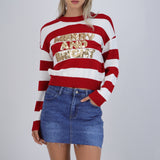Suéter rayas merry and bright