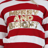 Suéter rayas merry and bright