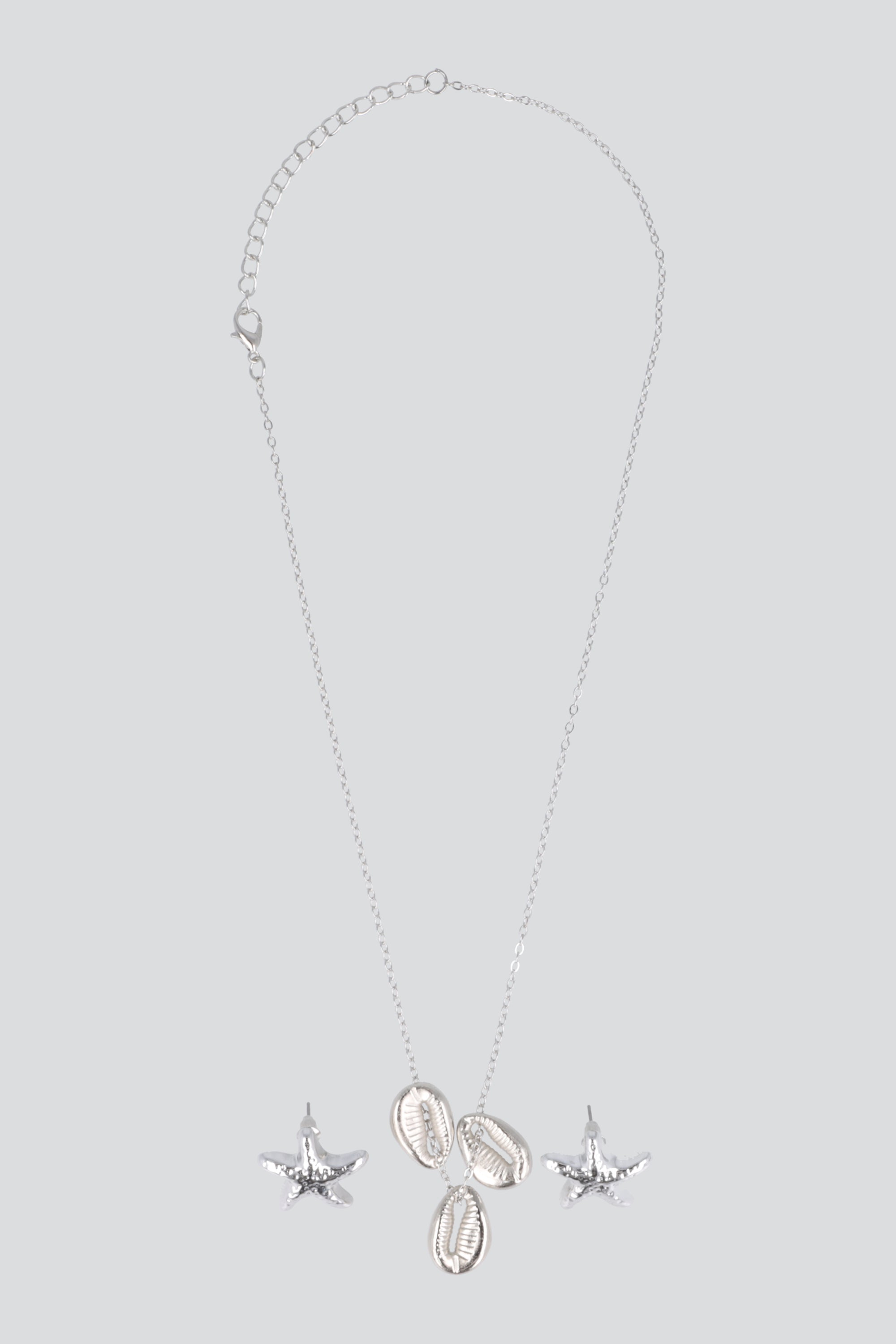Set collar conchas PLATA