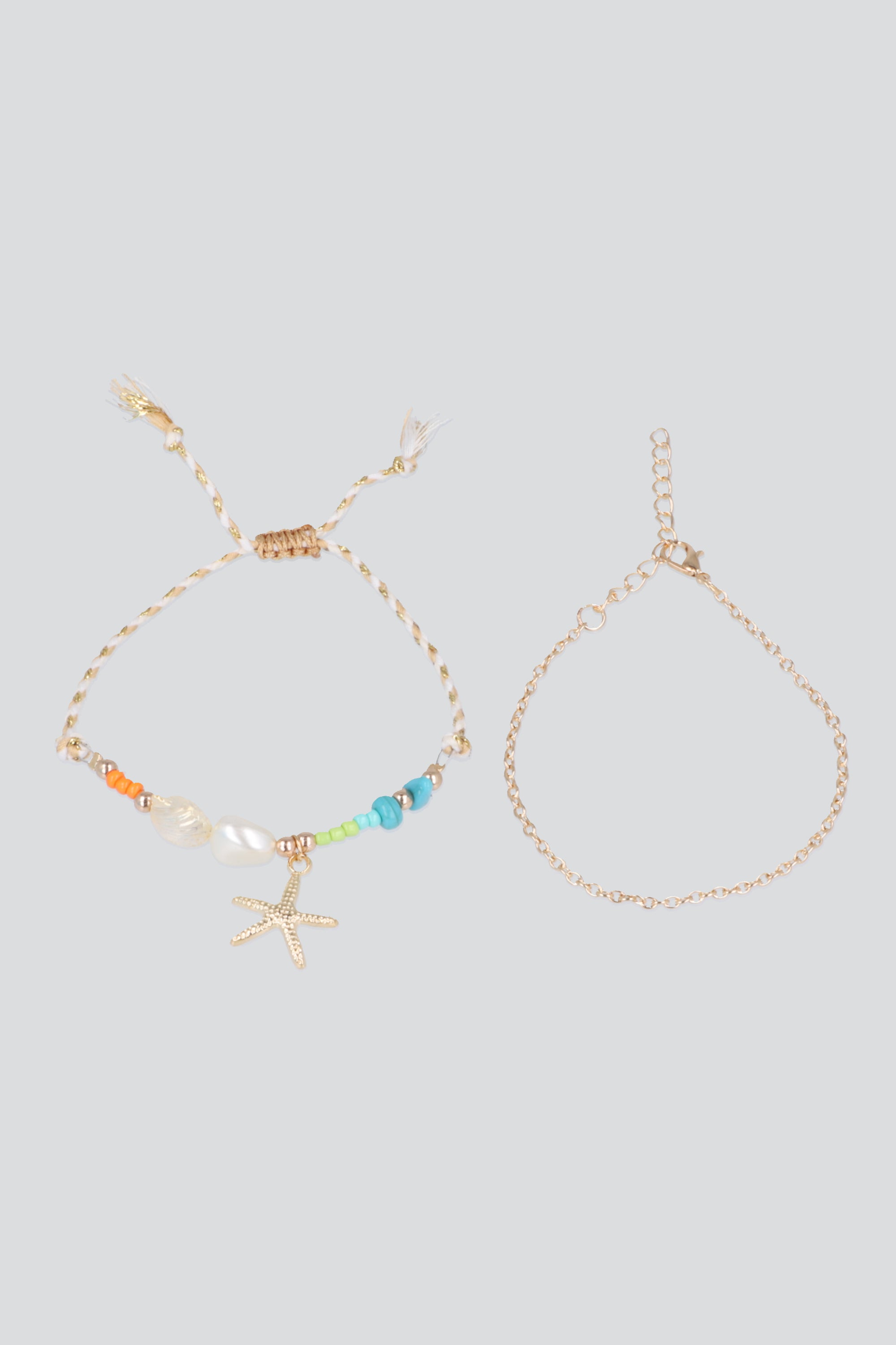 Pulsera dije estrella de mar TRANSPARENTE