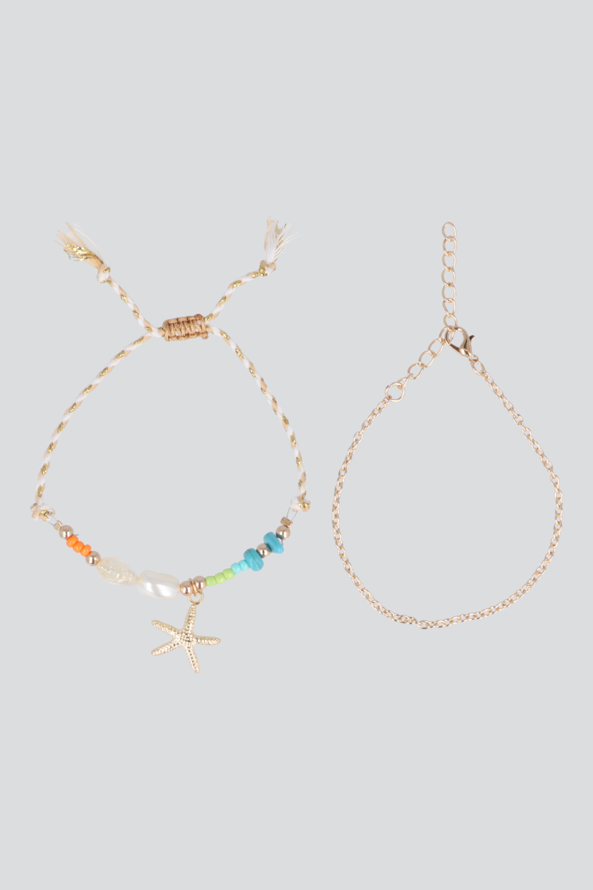 Pulsera dije estrella de mar TRANSPARENTE