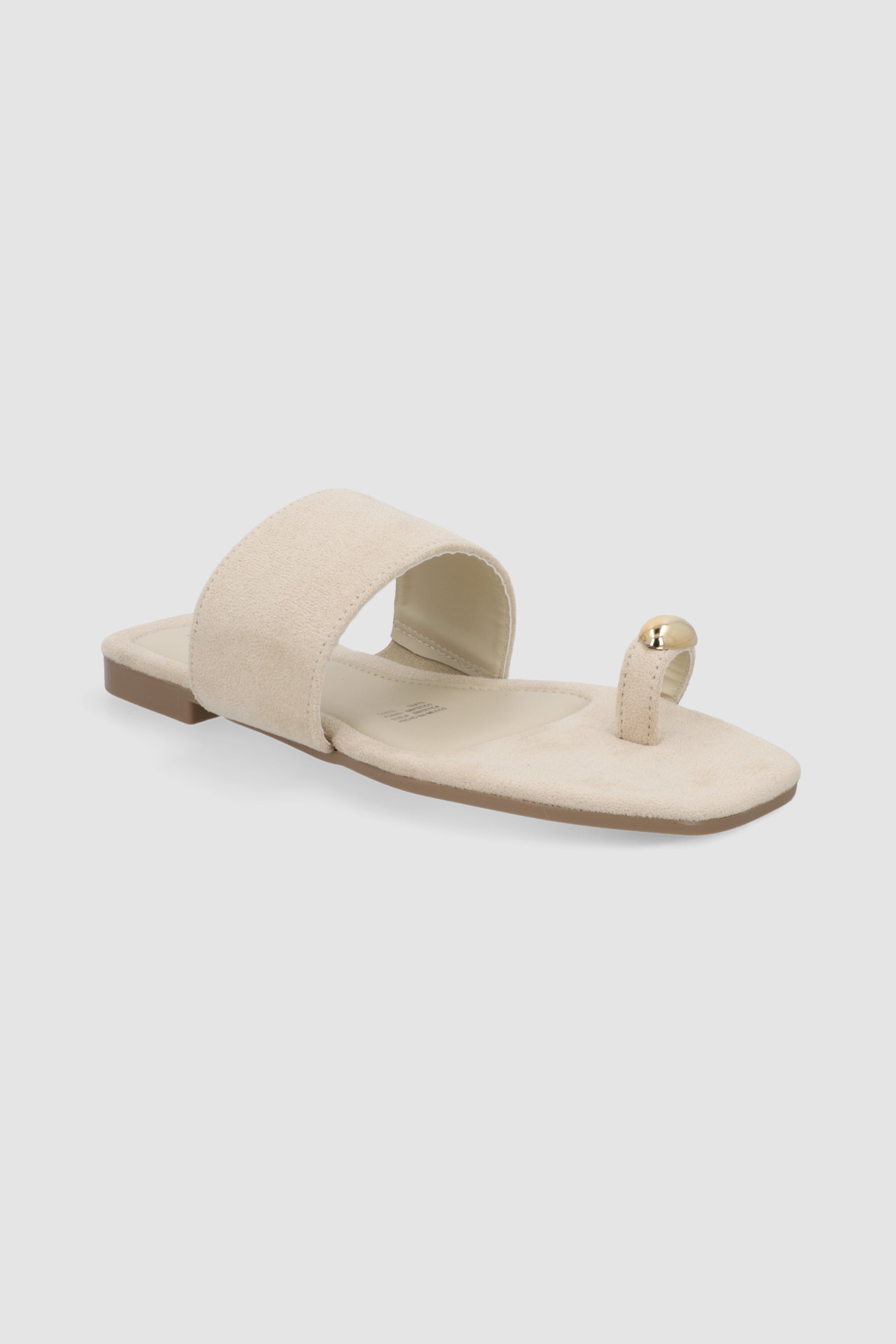 Sandalia gamucina anillo dedo BEIGE