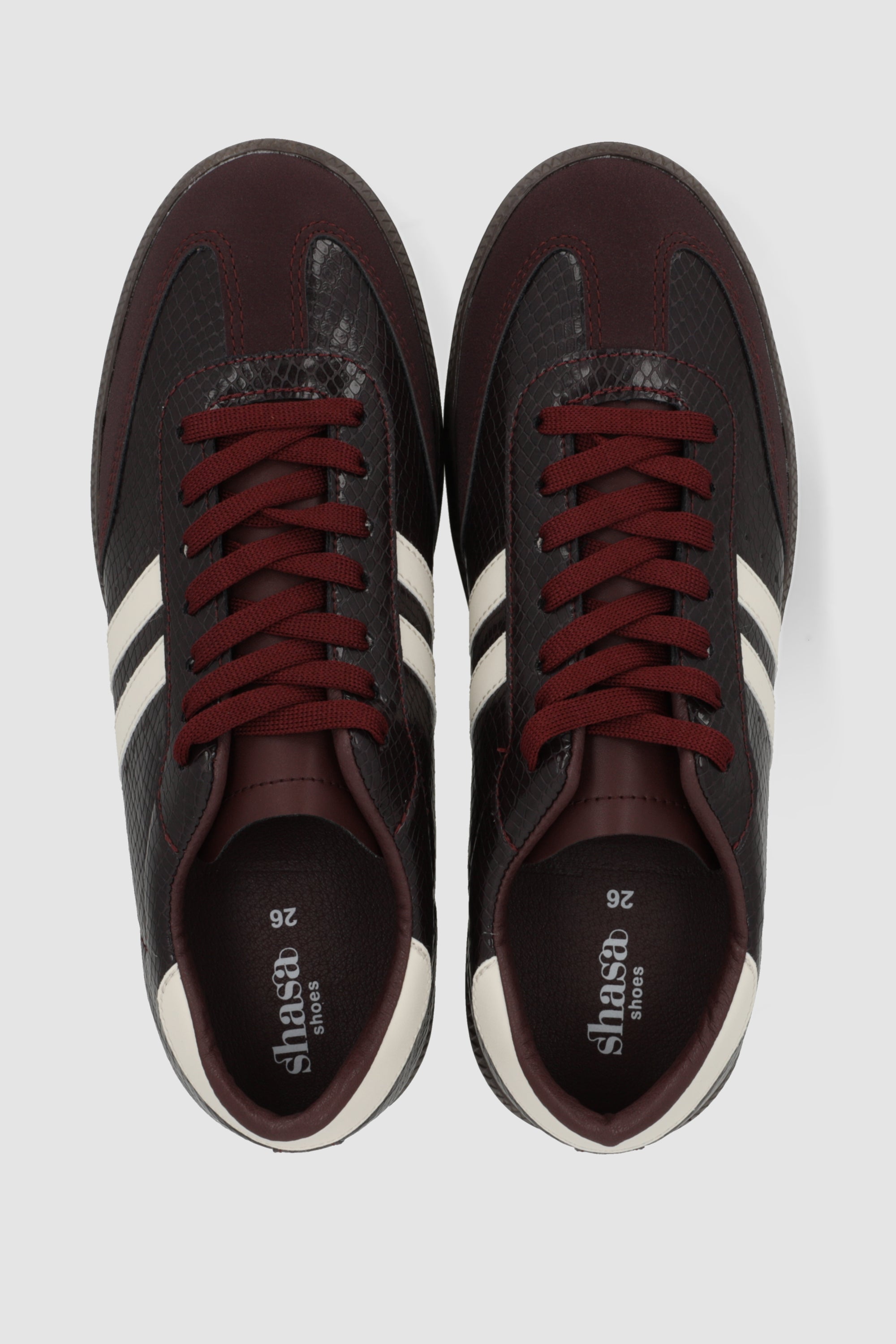 Tenis dos lineas croco VINO