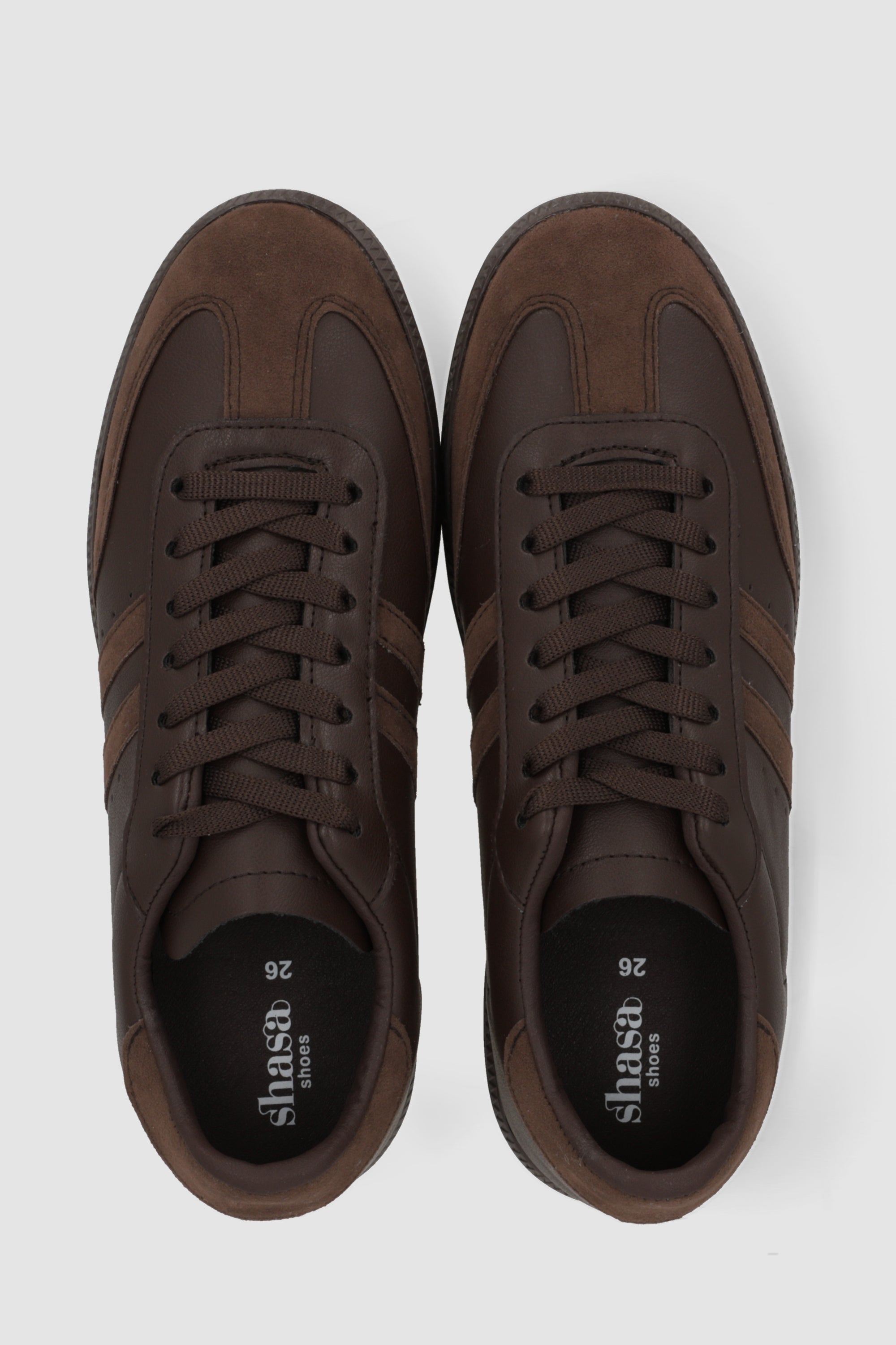 Tenis dos lineas monocromatico CHOCOLATE
