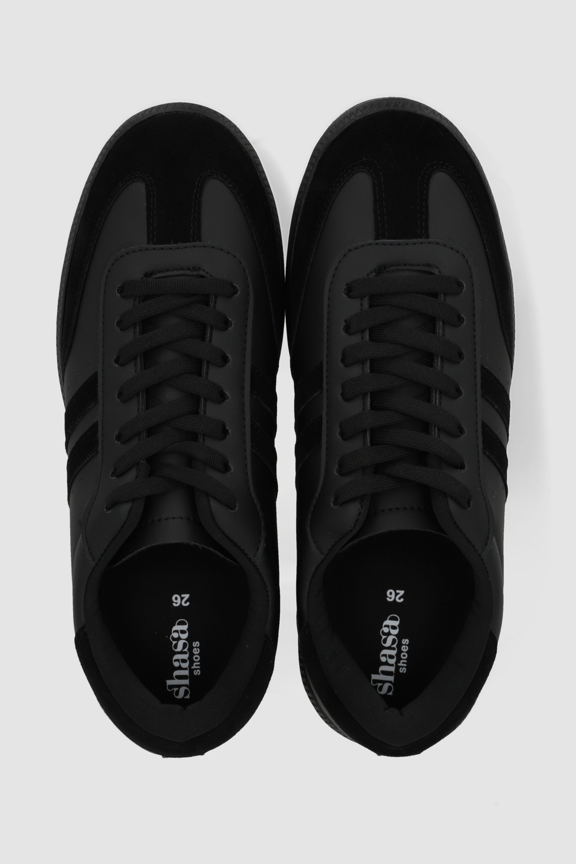 Tenis dos lineas monocromatico NEGRO