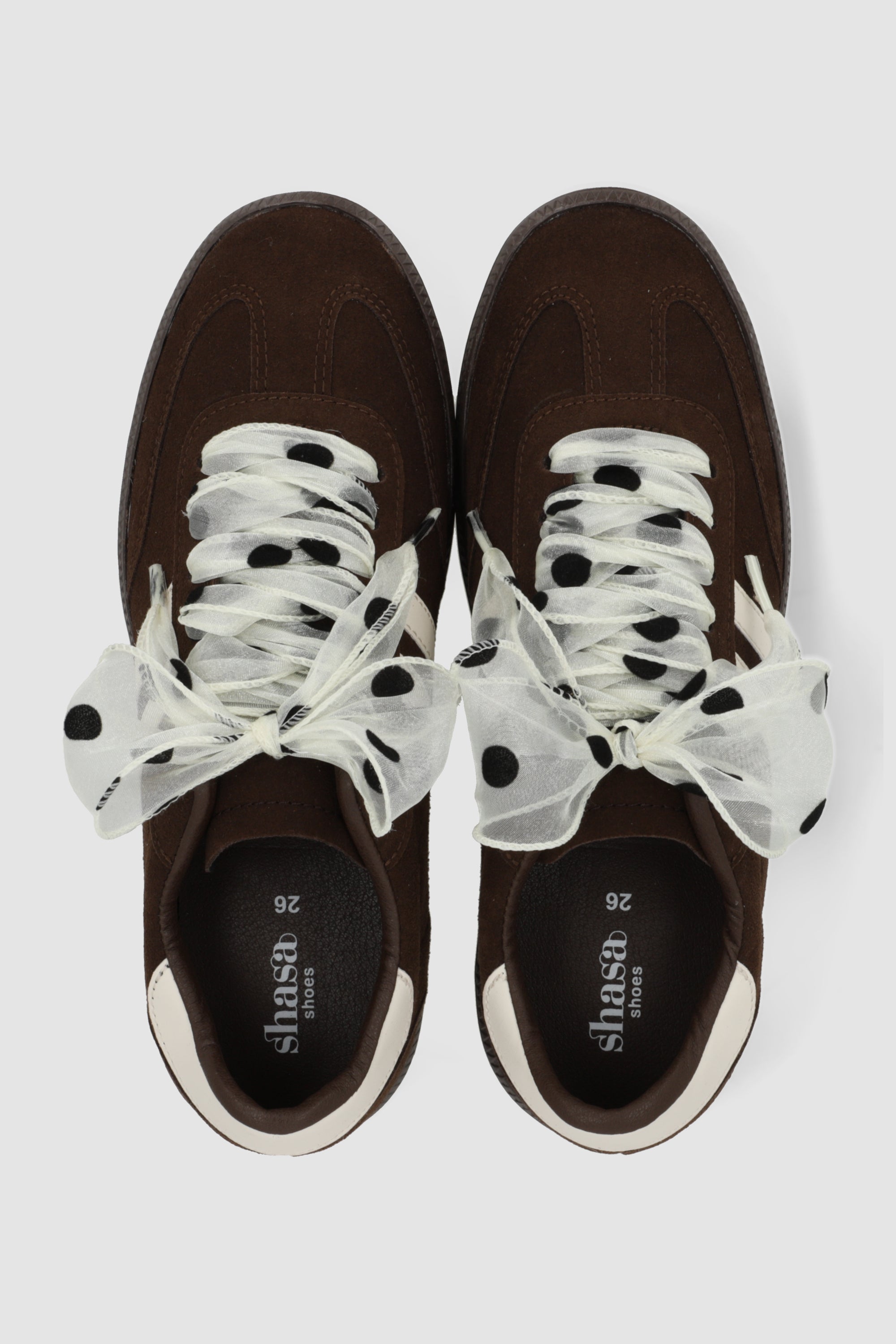 Tenis dos lineas liston polkas CAFE