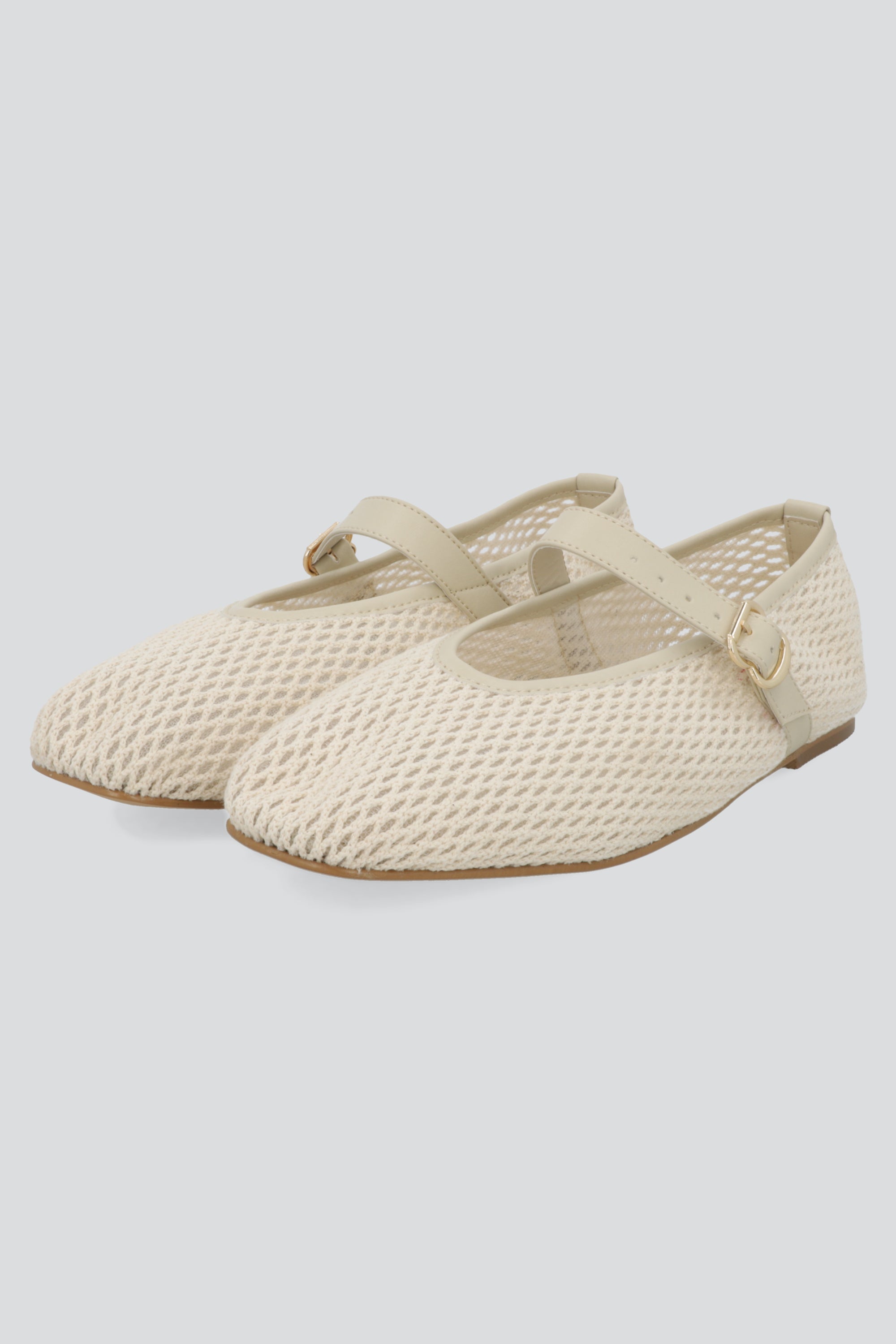 Flat tejida maryjane BEIGE