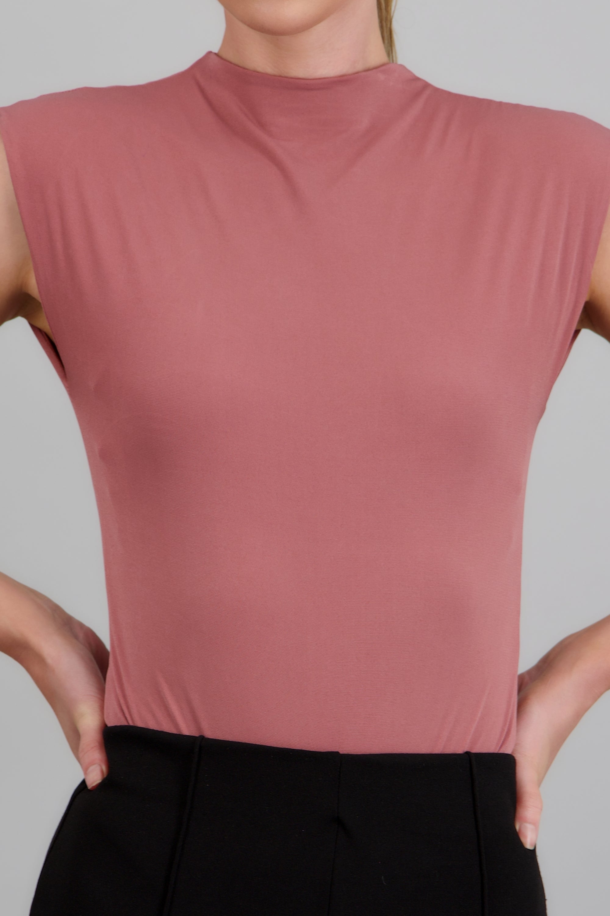 Bodysuit cuello semi alto sin mangas MALVA