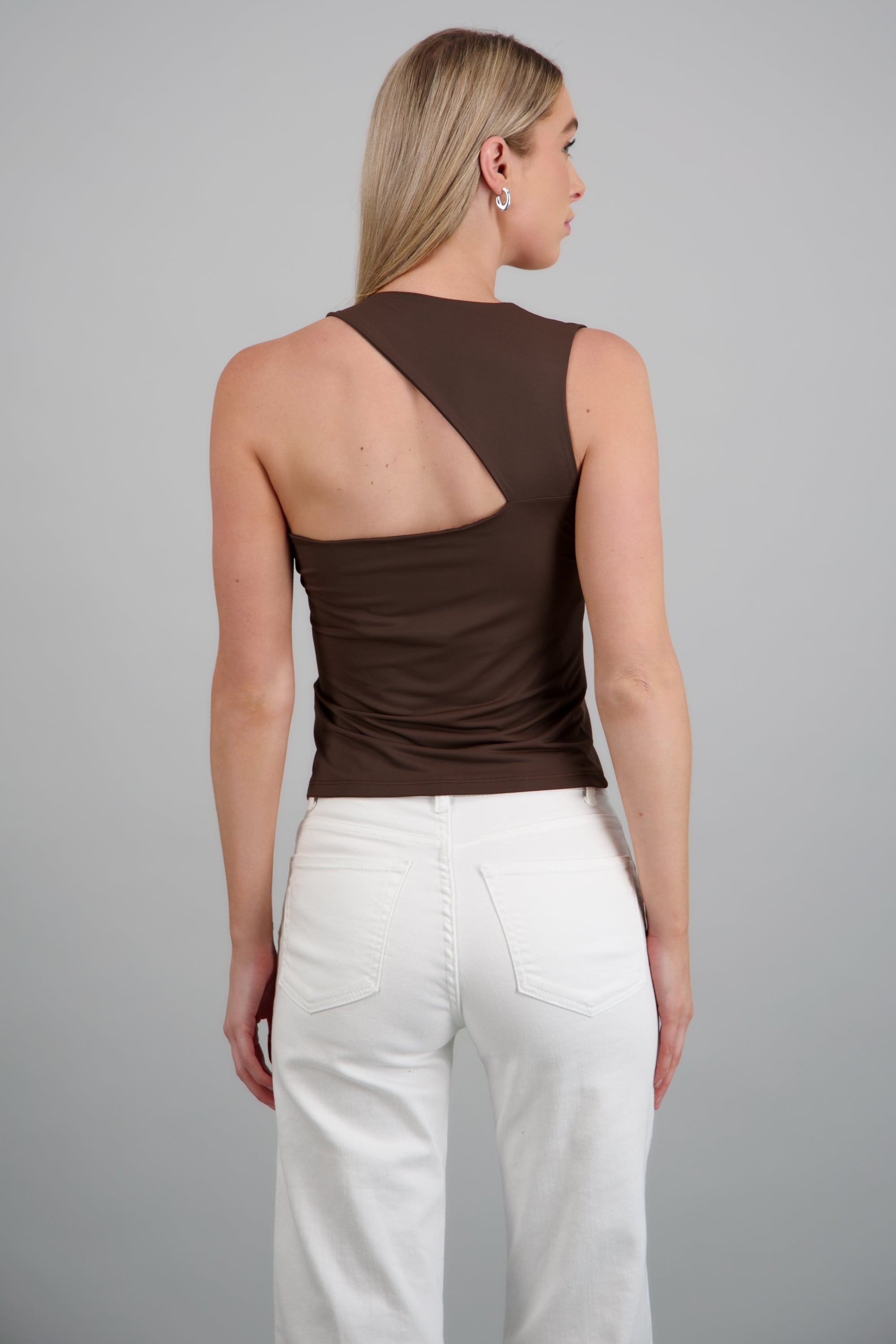 Top tirantes asimetrico CHOCOLATE