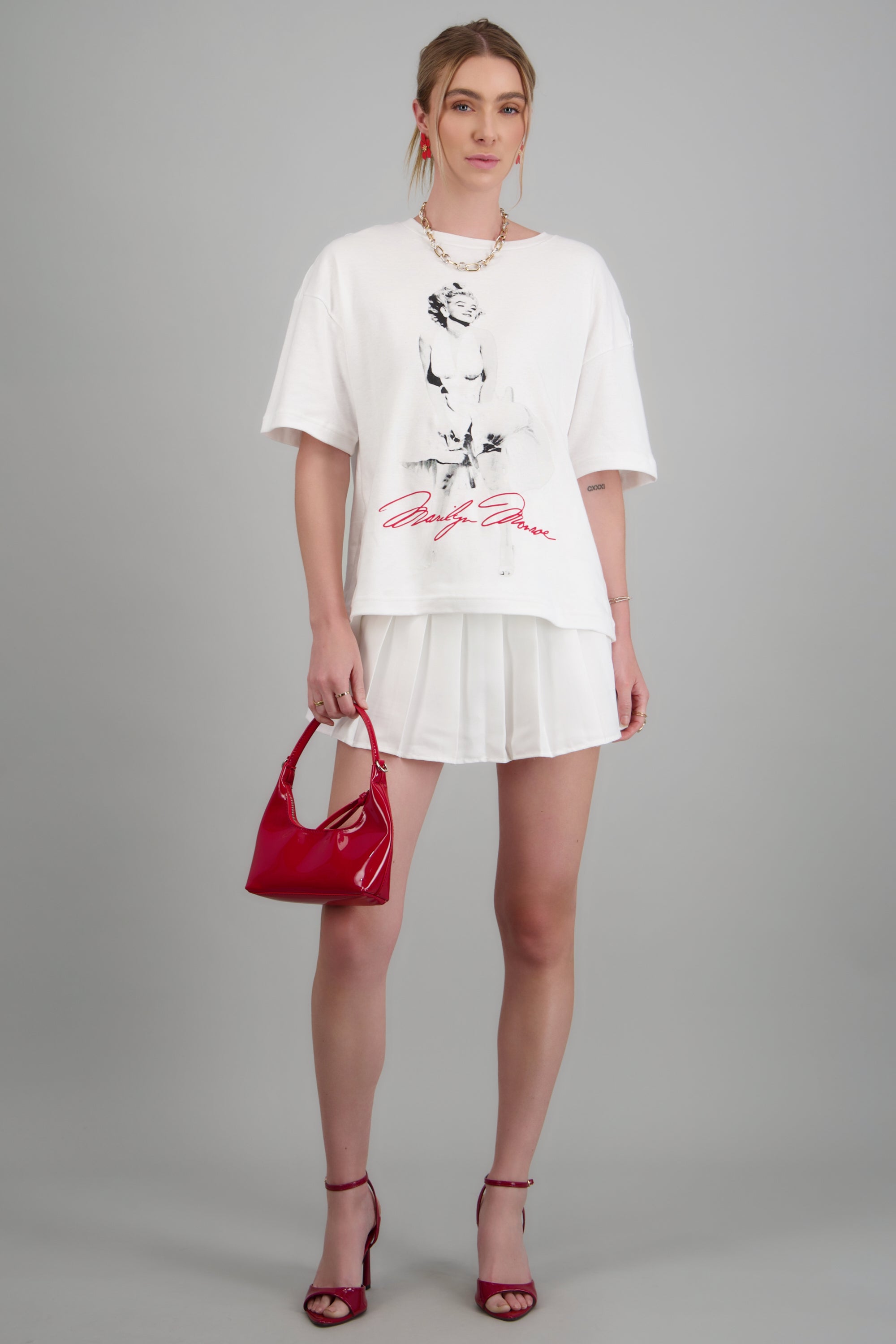 Playera Marilyn Monroe vestido BLANCO