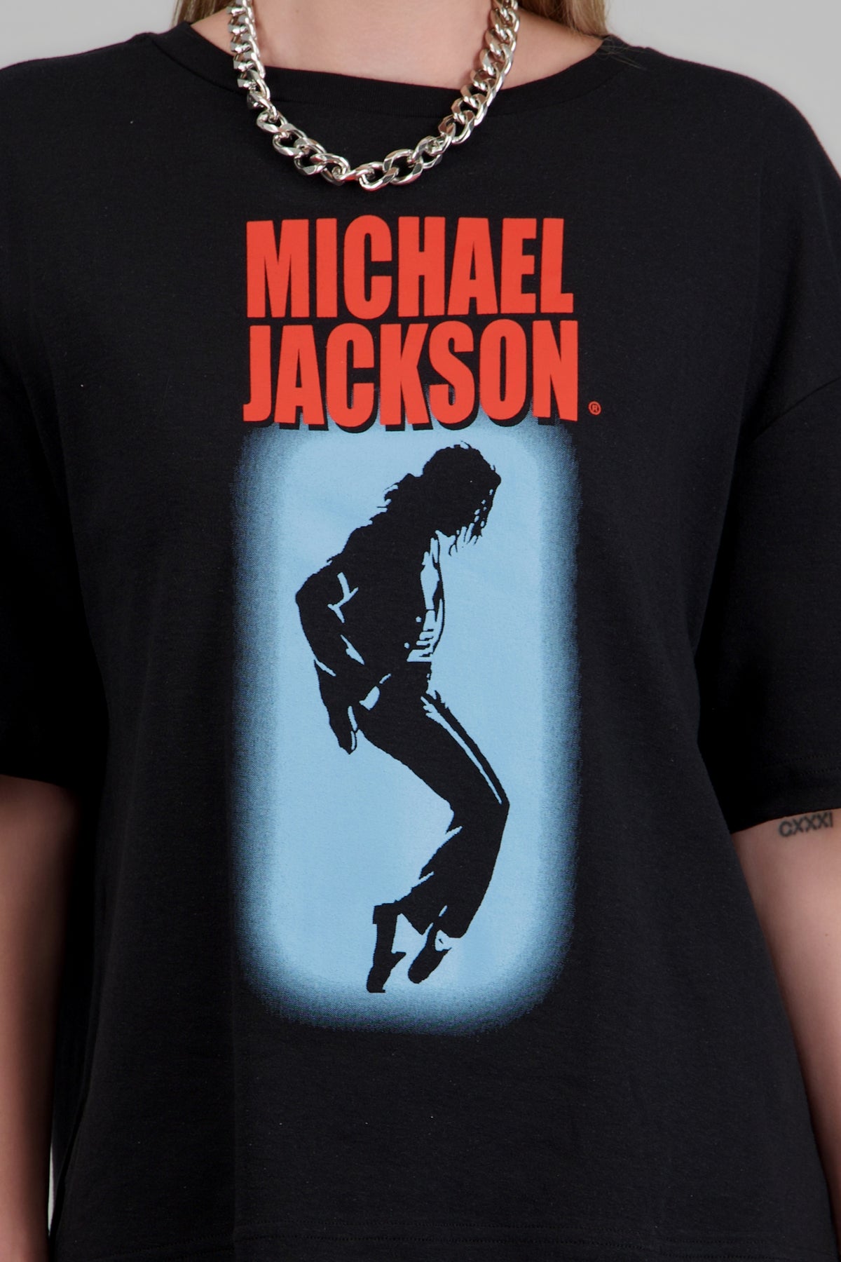 Playera Michael Jackson silueta NEGRO