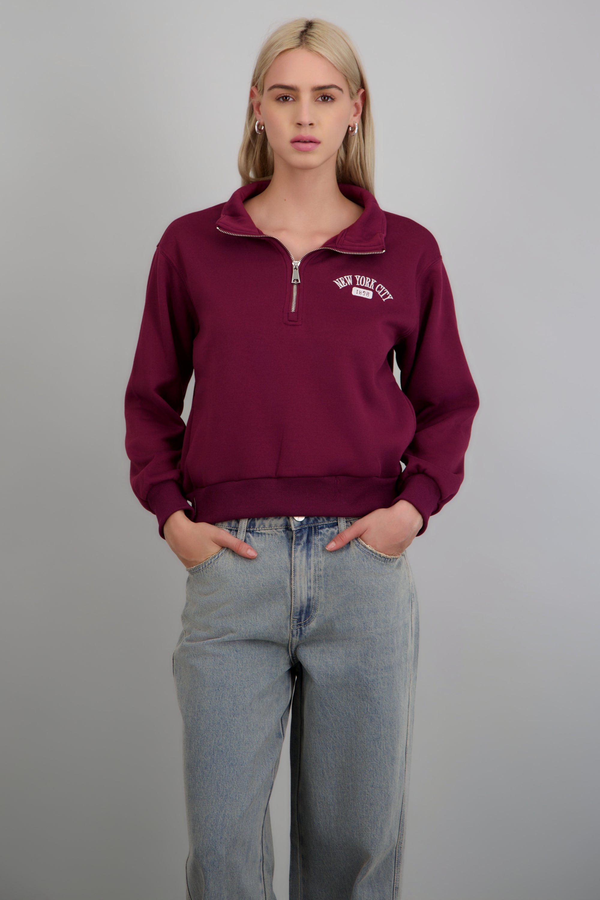 Sudadera New York CIRUELA