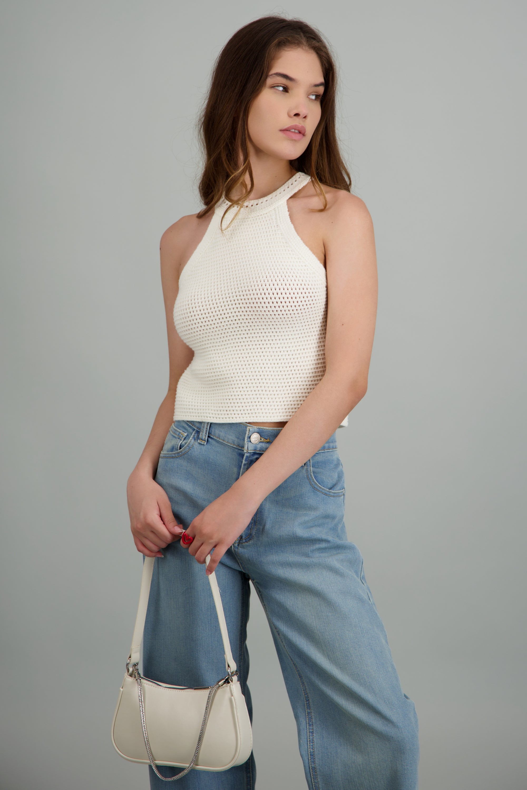 Top halter crochet HUESO