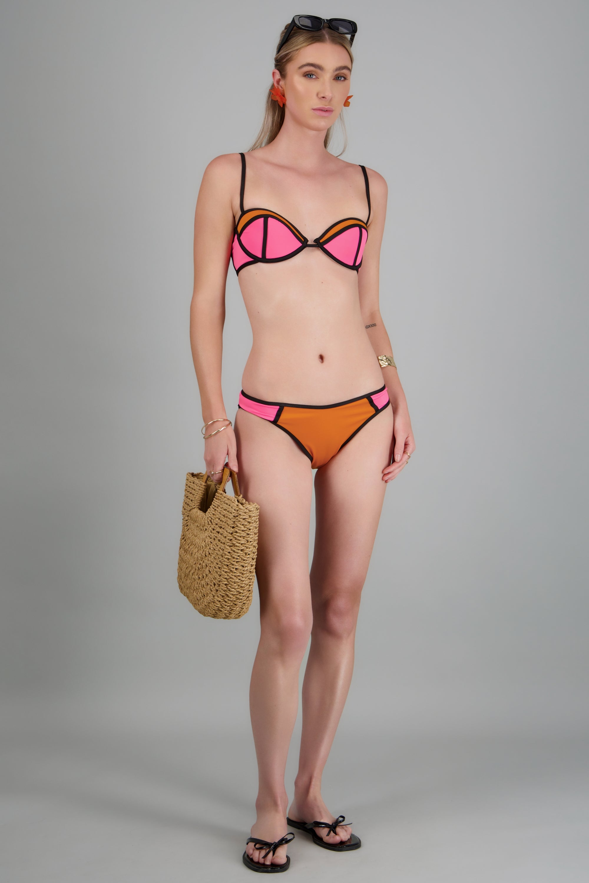 Bikini contrastes copas ROSA COMBO