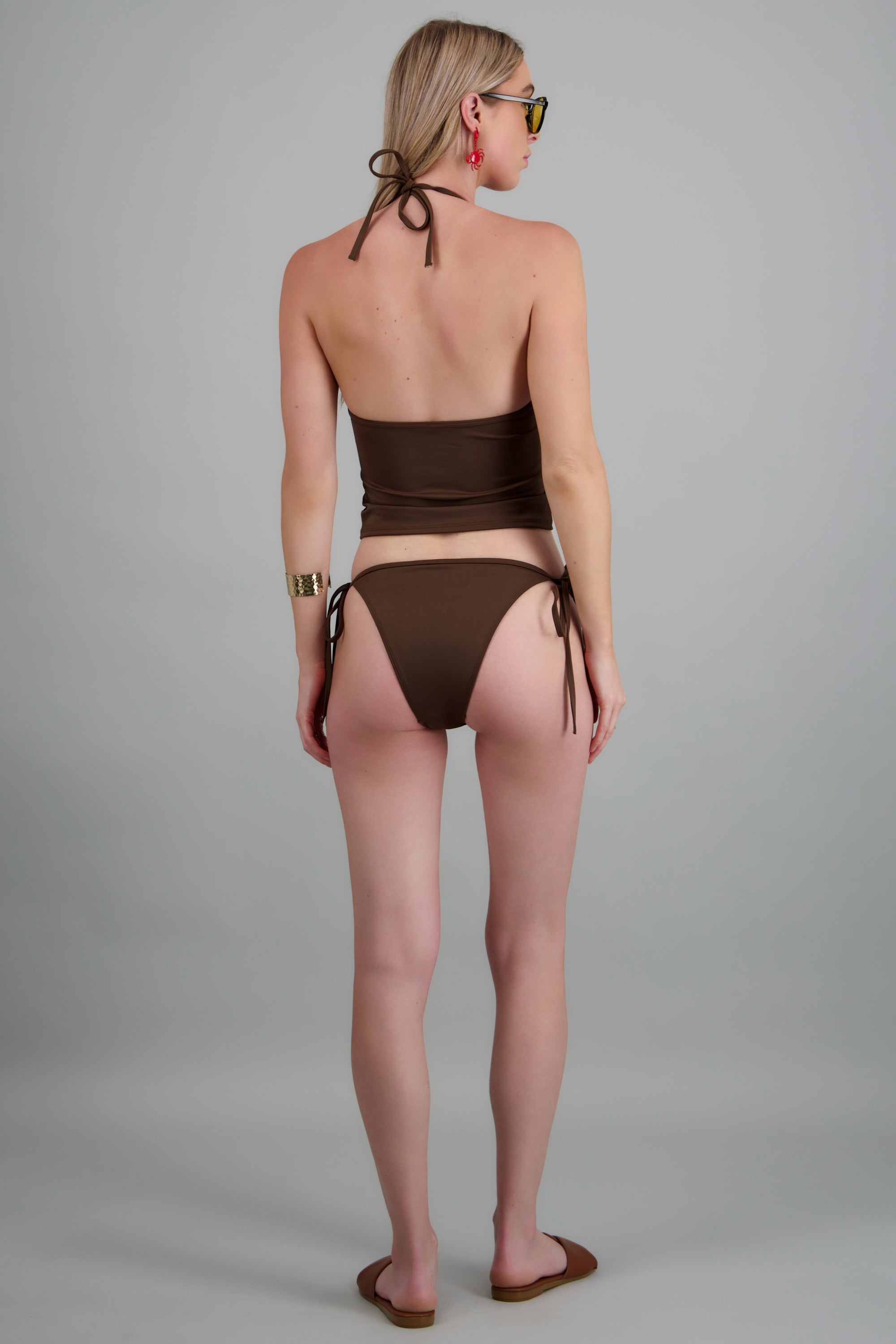 Bikini top liso CHOCOLATE