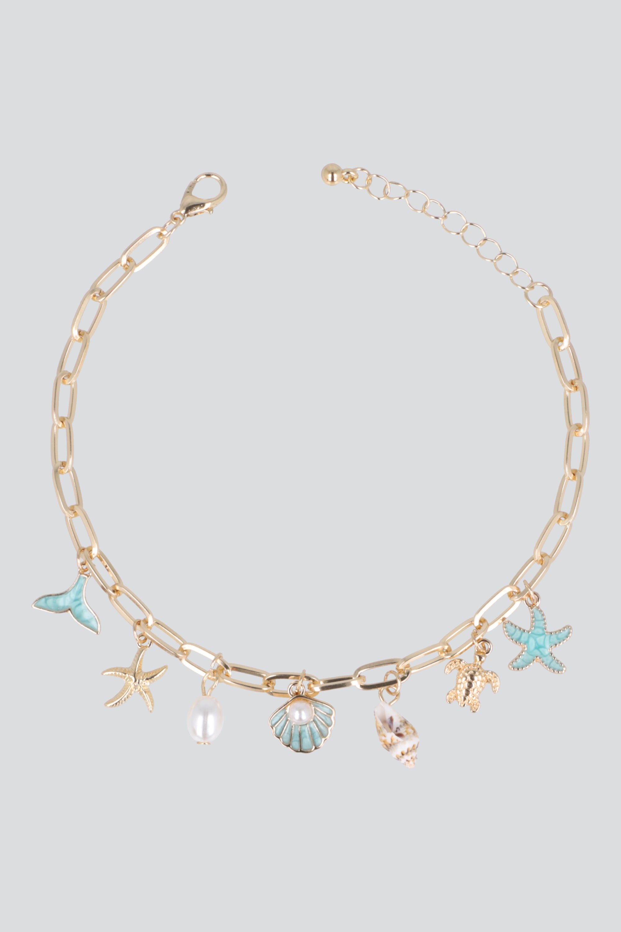 ANKLET CADENA MAR TURQUESA