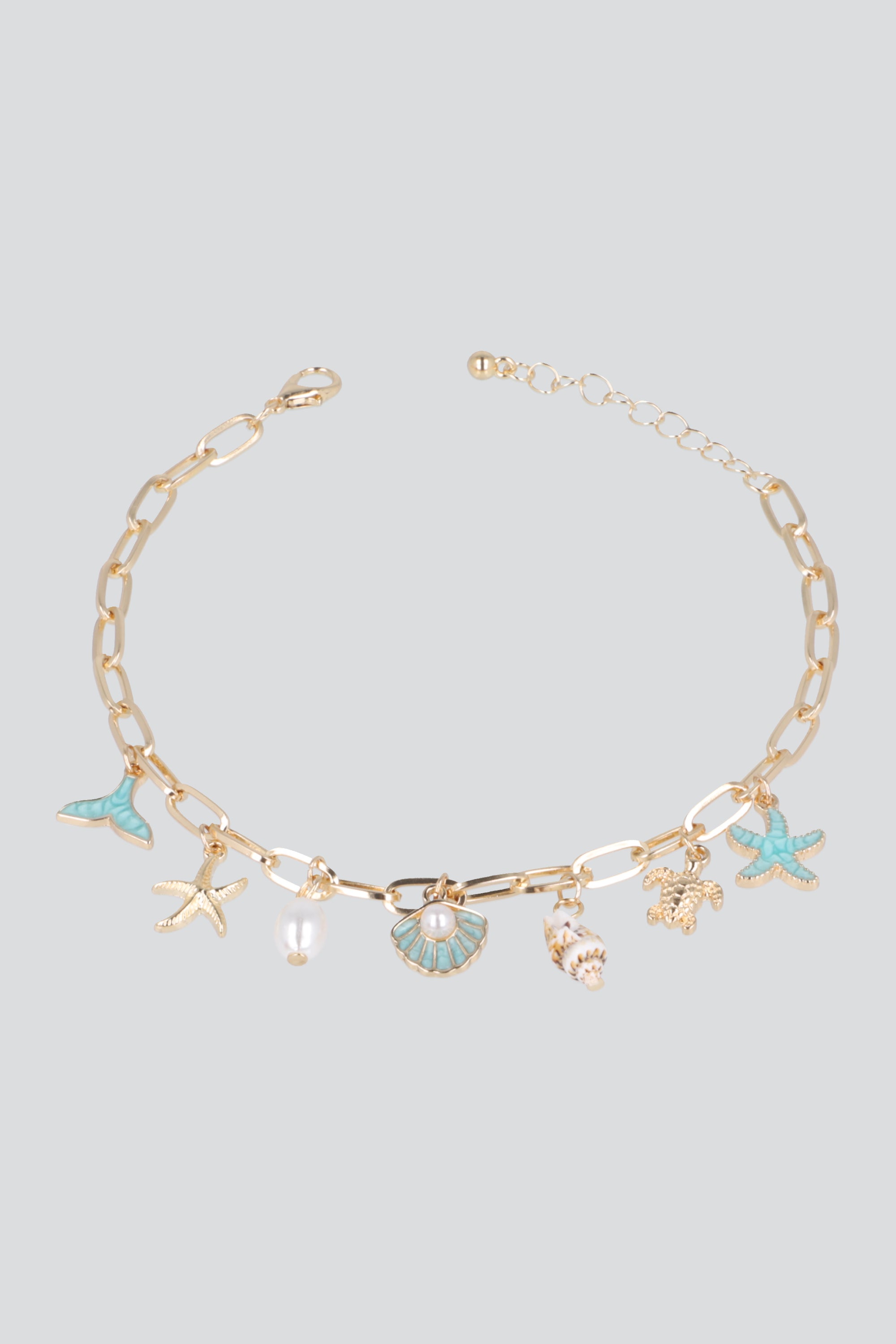 ANKLET CADENA MAR TURQUESA