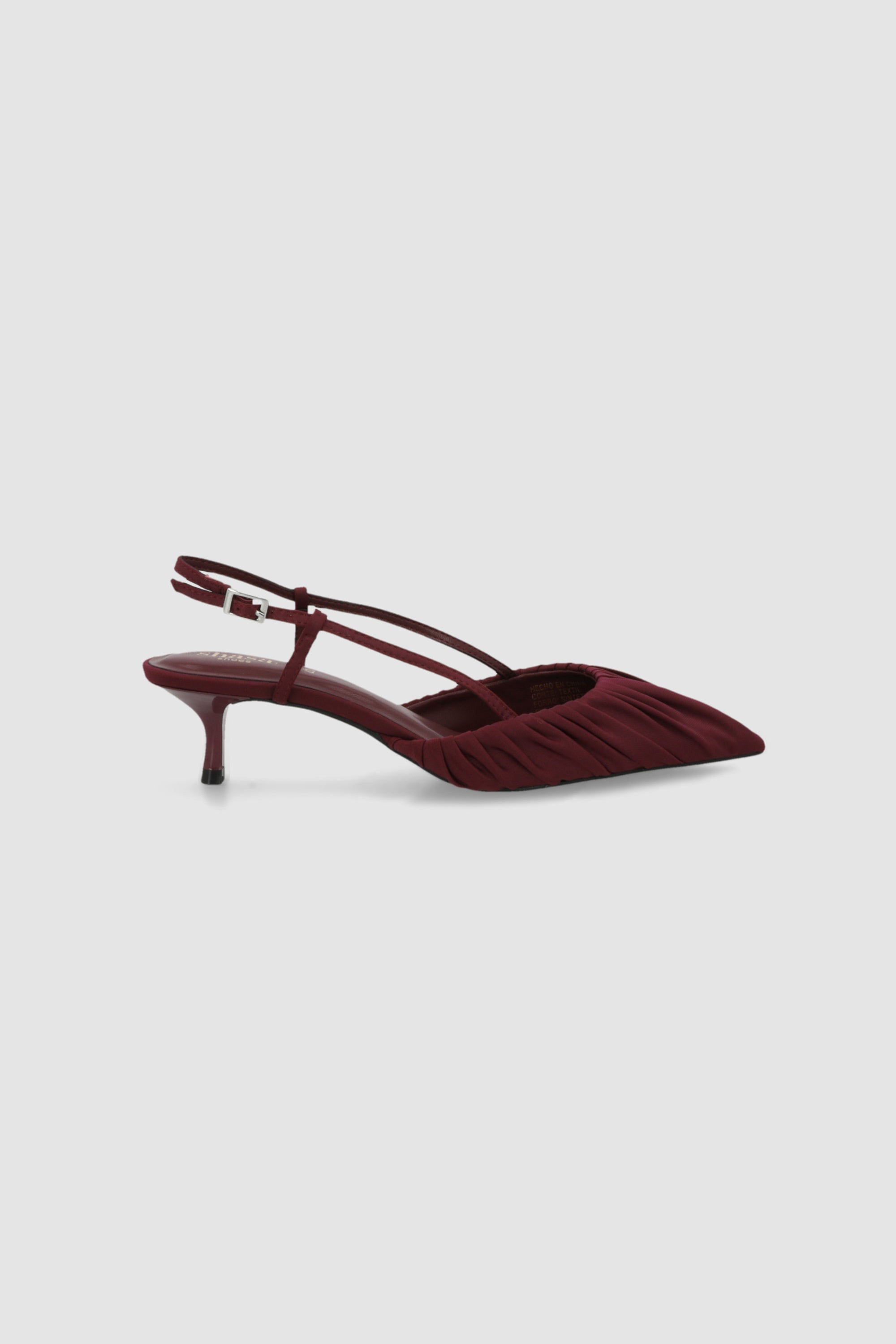 Tacon pointy mesh plisado CIRUELA