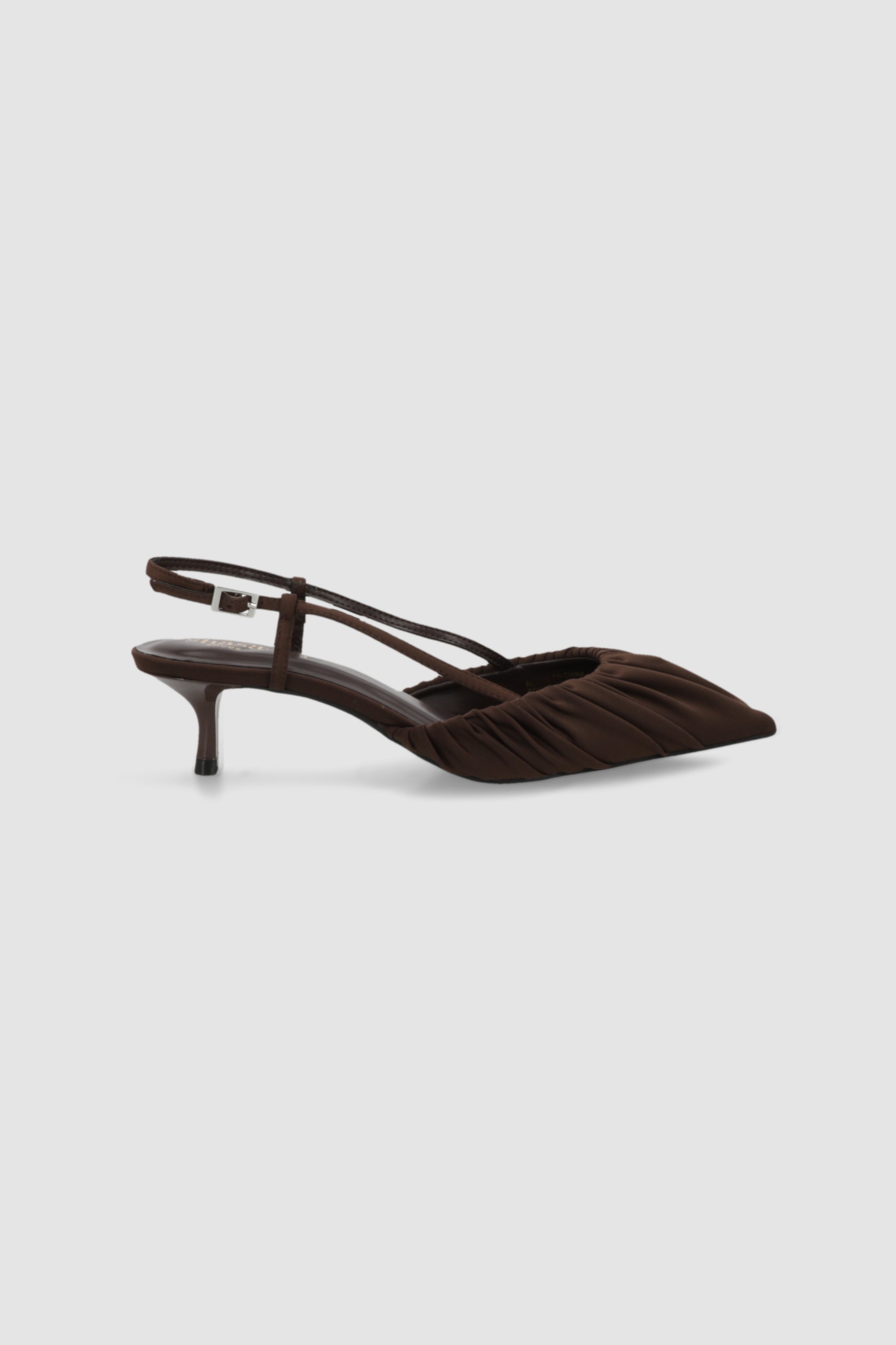 Tacon pointy mesh plisado CHOCOLATE
