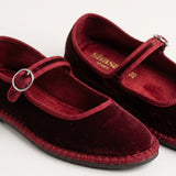 Flat mary jane terciopelo