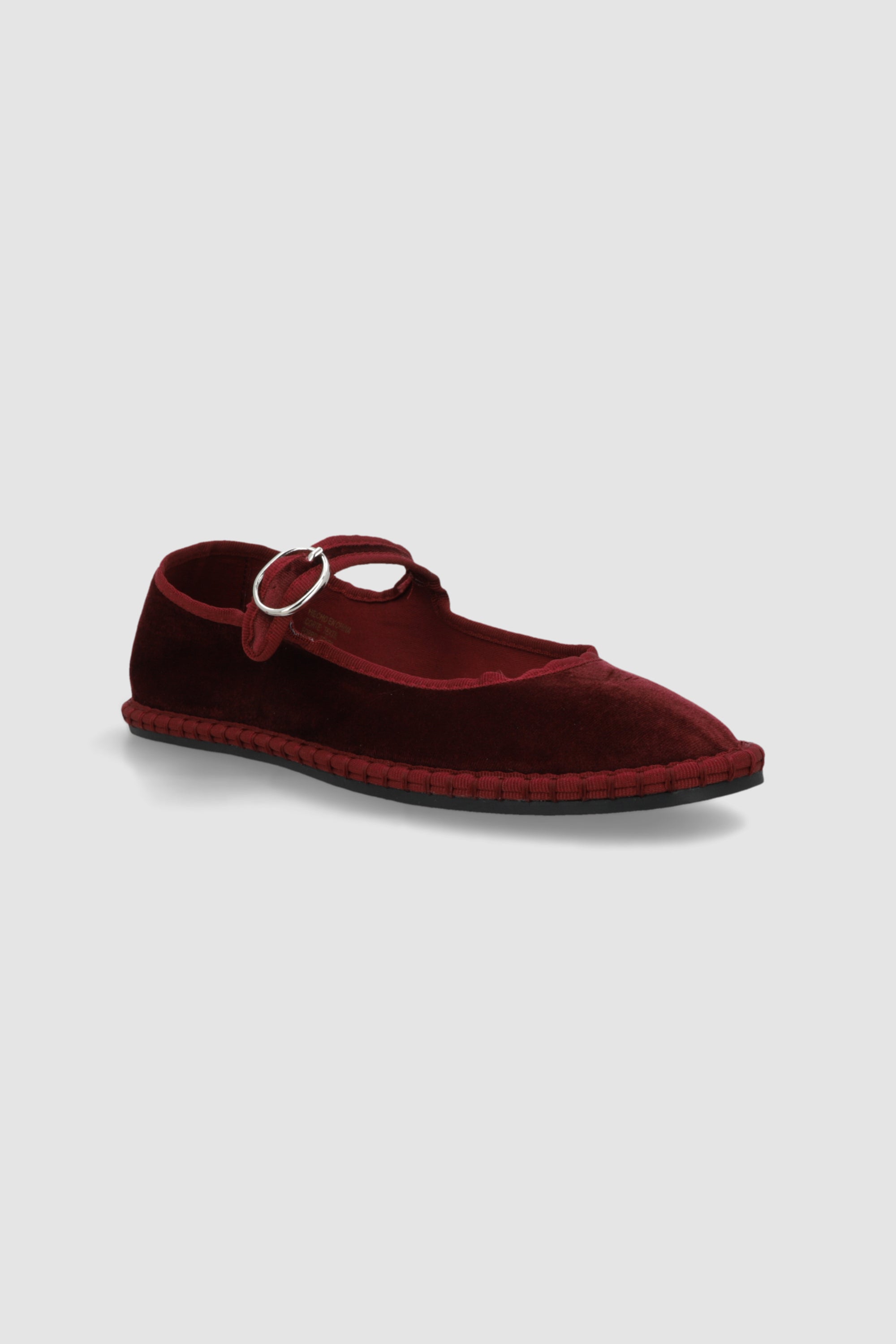 Flat mary jane terciopelo VINO