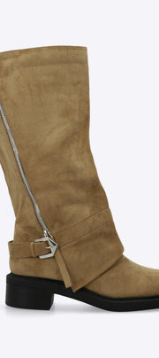Bota biker funda zipper