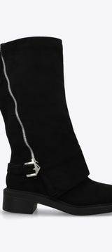 Bota biker funda zipper