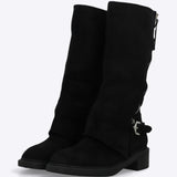 Bota biker funda zipper