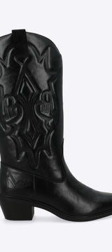 Bota vaquera bordado a tono