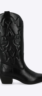 Bota vaquera bordado a tono