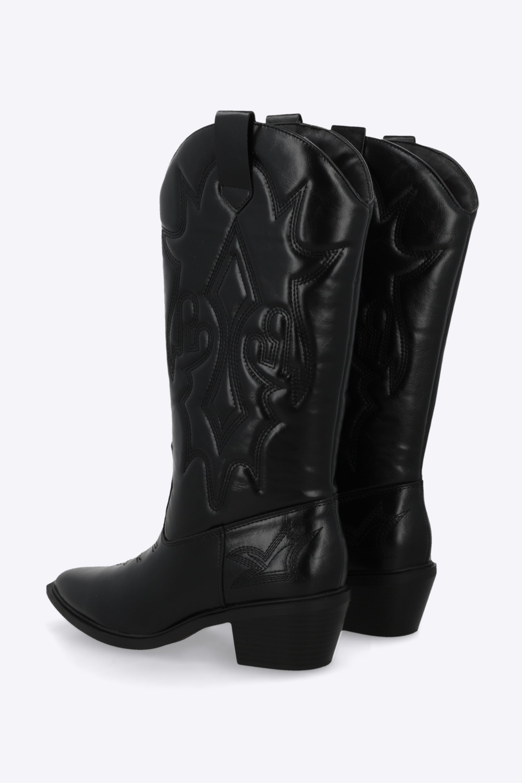 Bota vaquera bordado a tono