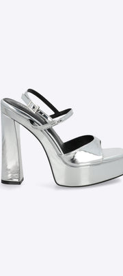 Tacon plataforma rebanado peep toe