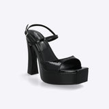 Tacon plataforma rebanado peep toe
