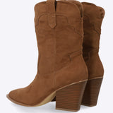 Botin vaquero sencillo gamucina