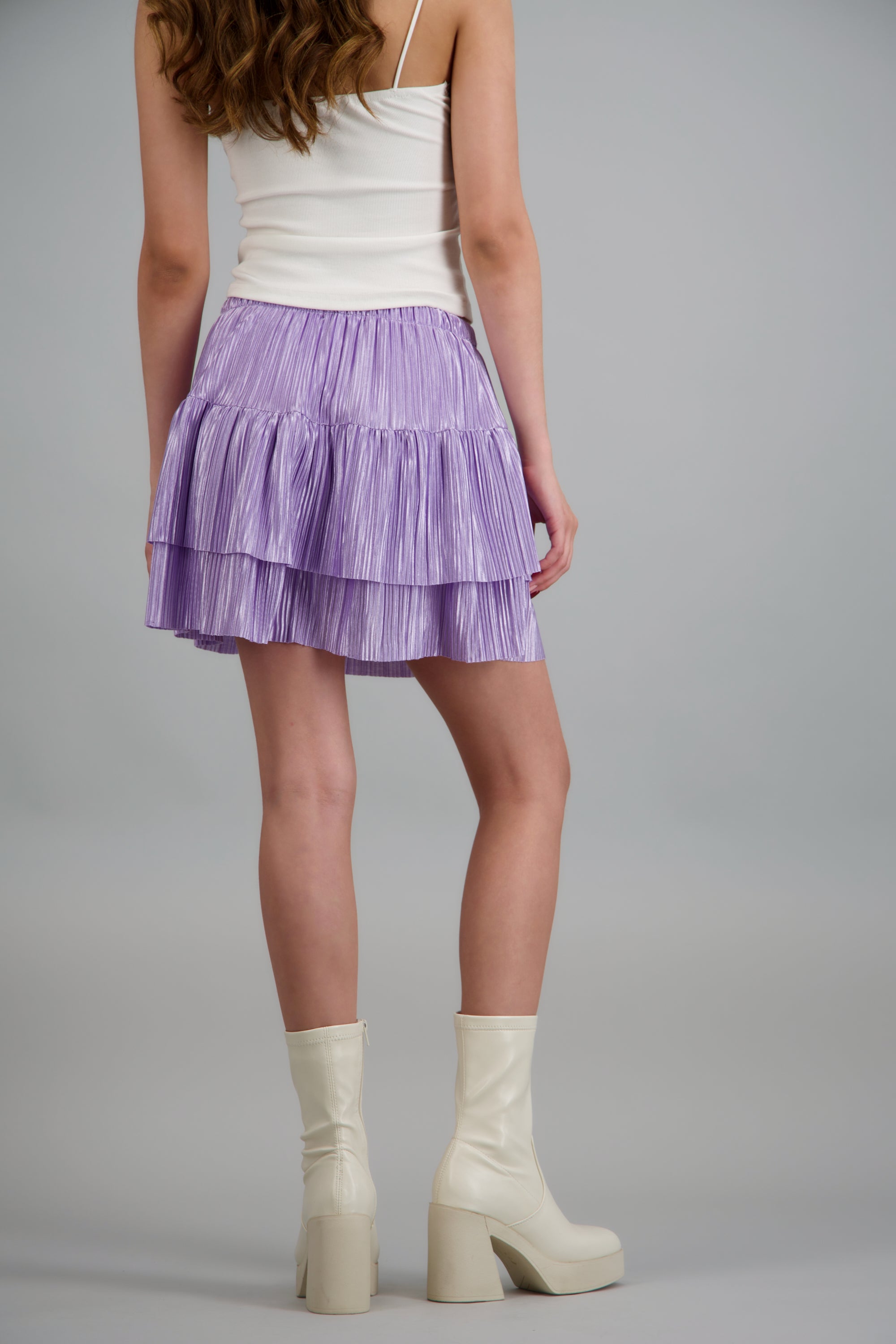 Falda mini doble olan LILA