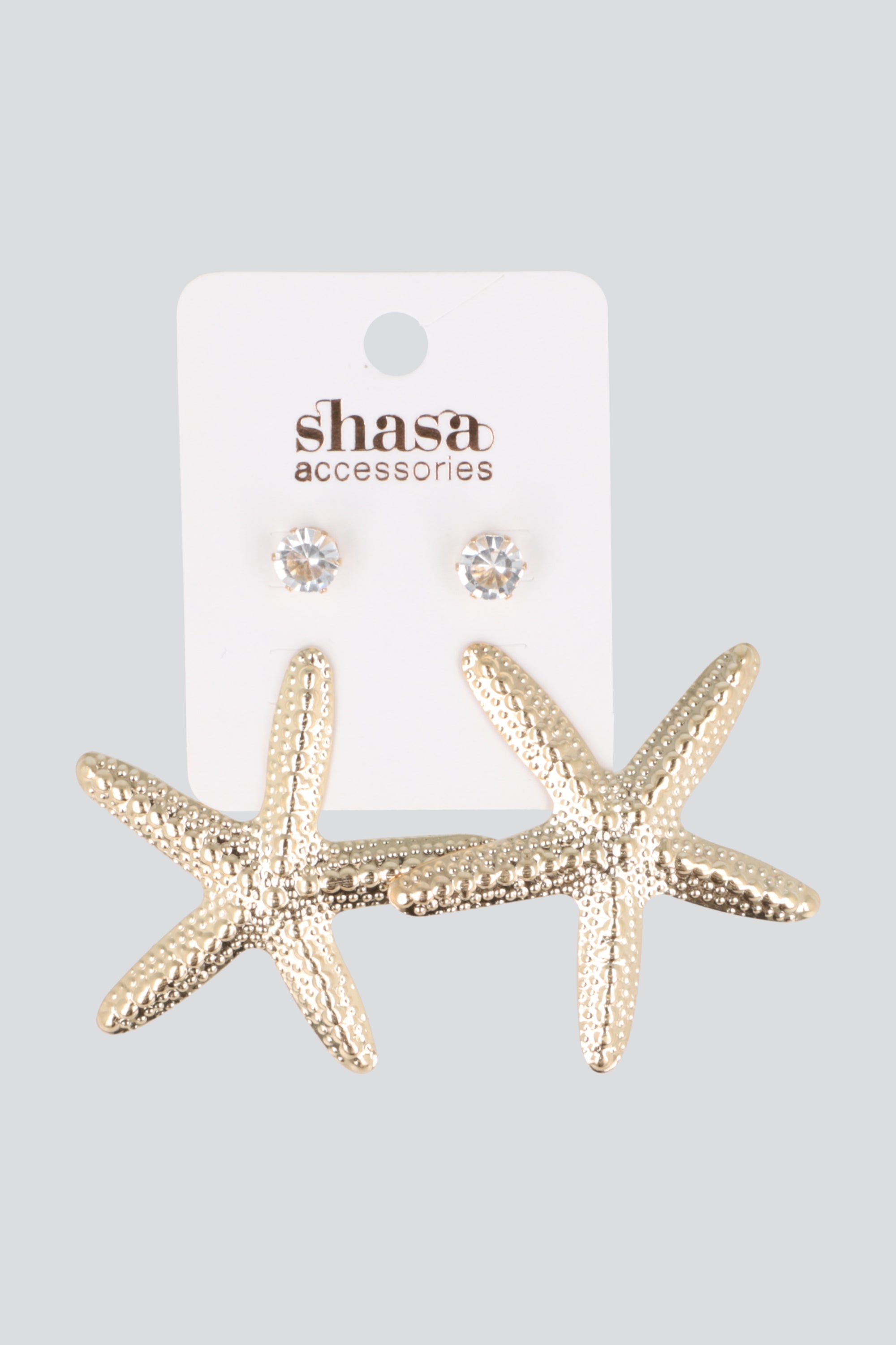 2 pares aretes estrella de mar ORO