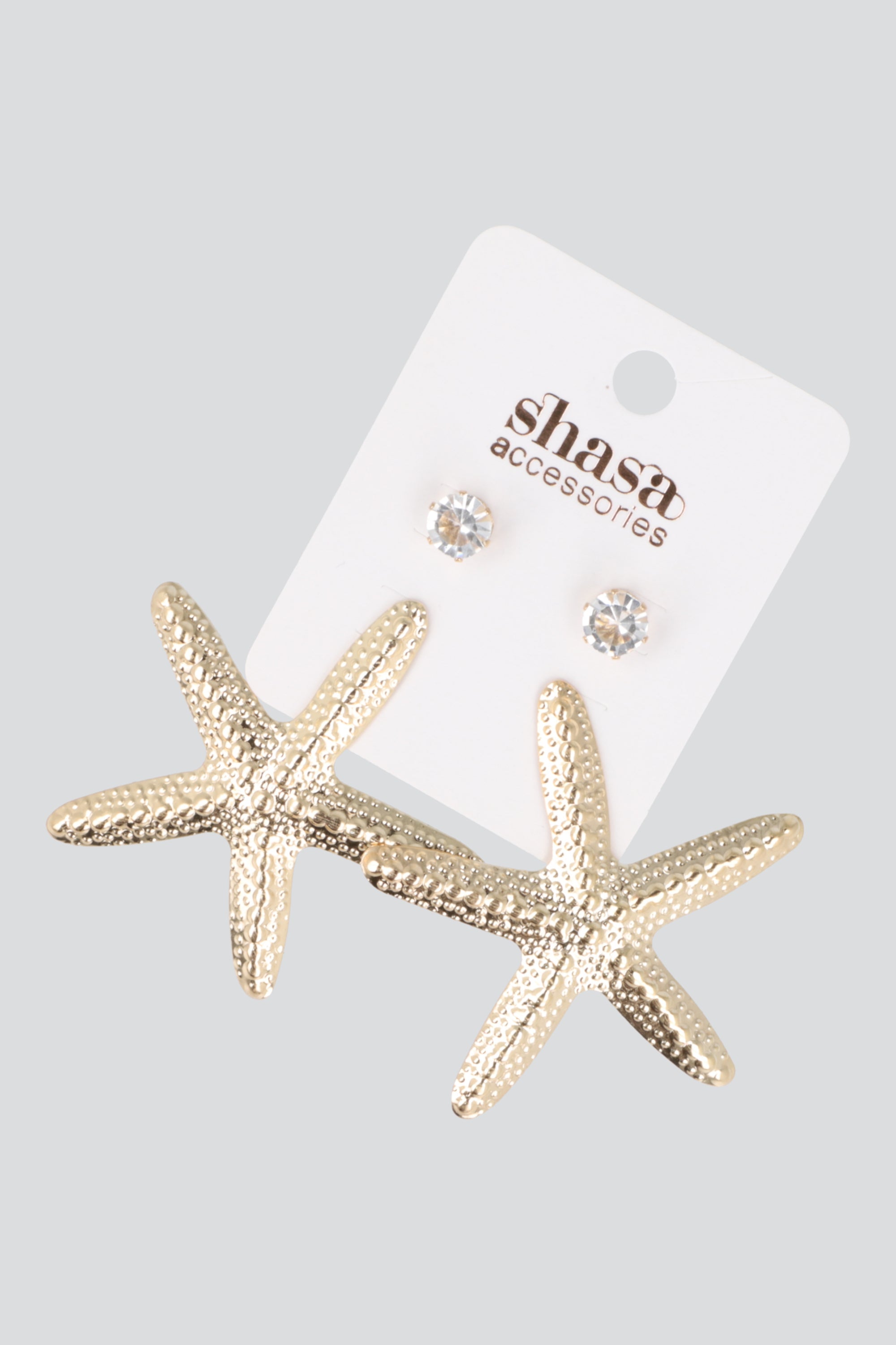 2 pares aretes estrella de mar ORO