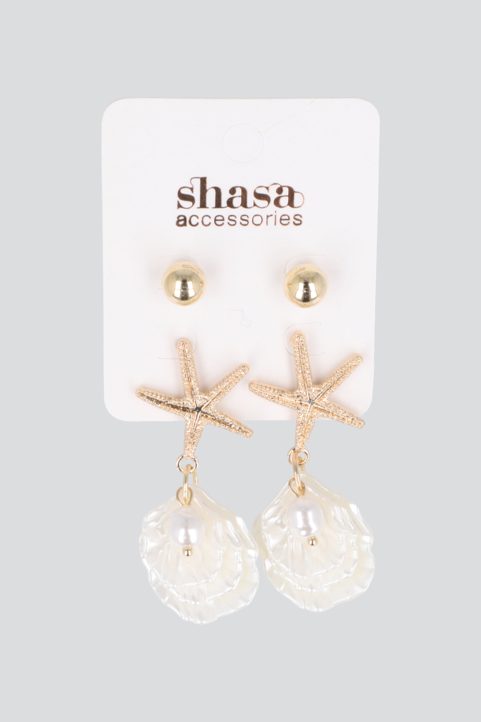 Aretes estrella de mar pétalos ORO