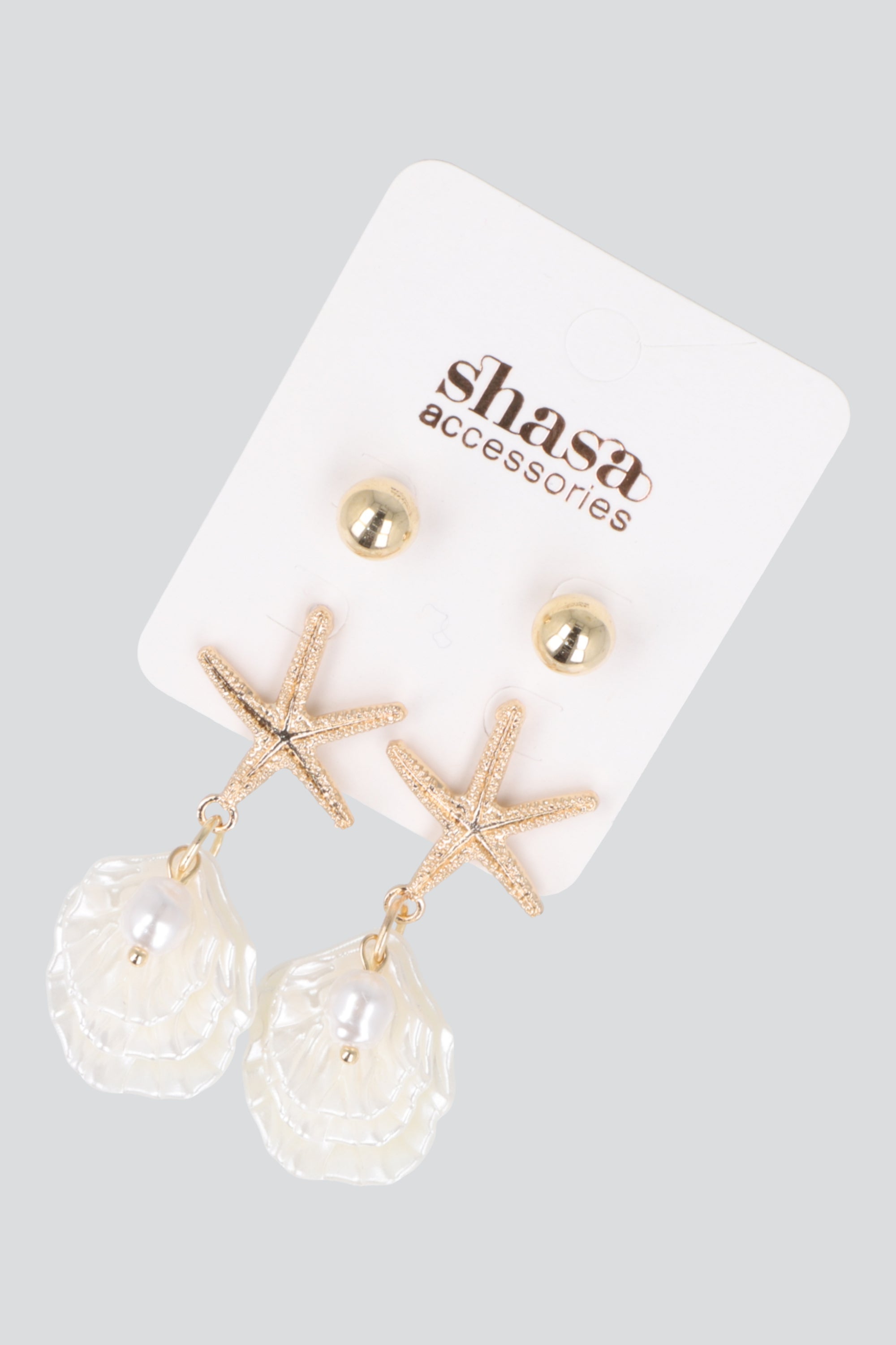 Aretes estrella de mar pétalos ORO