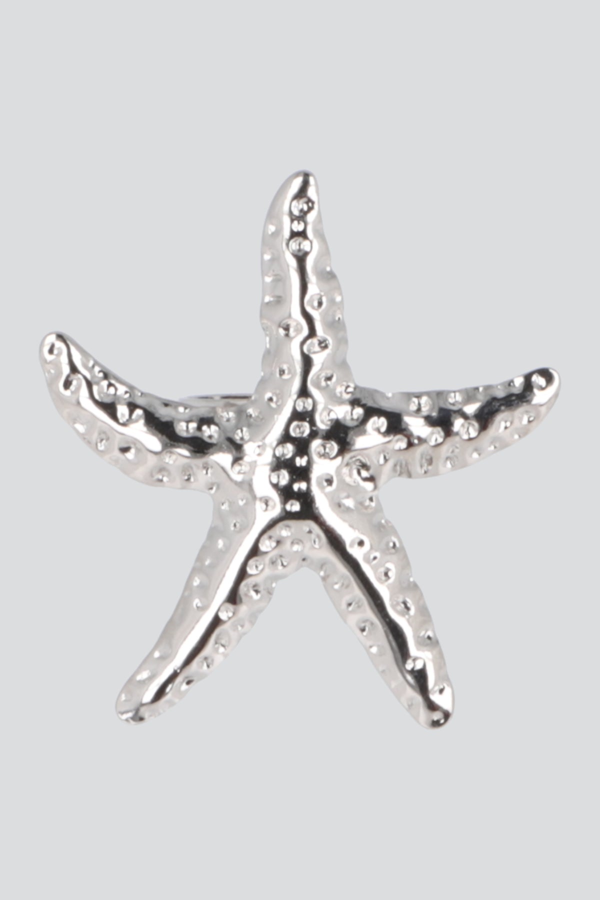 Anillo estrella de mar puntos PLATA