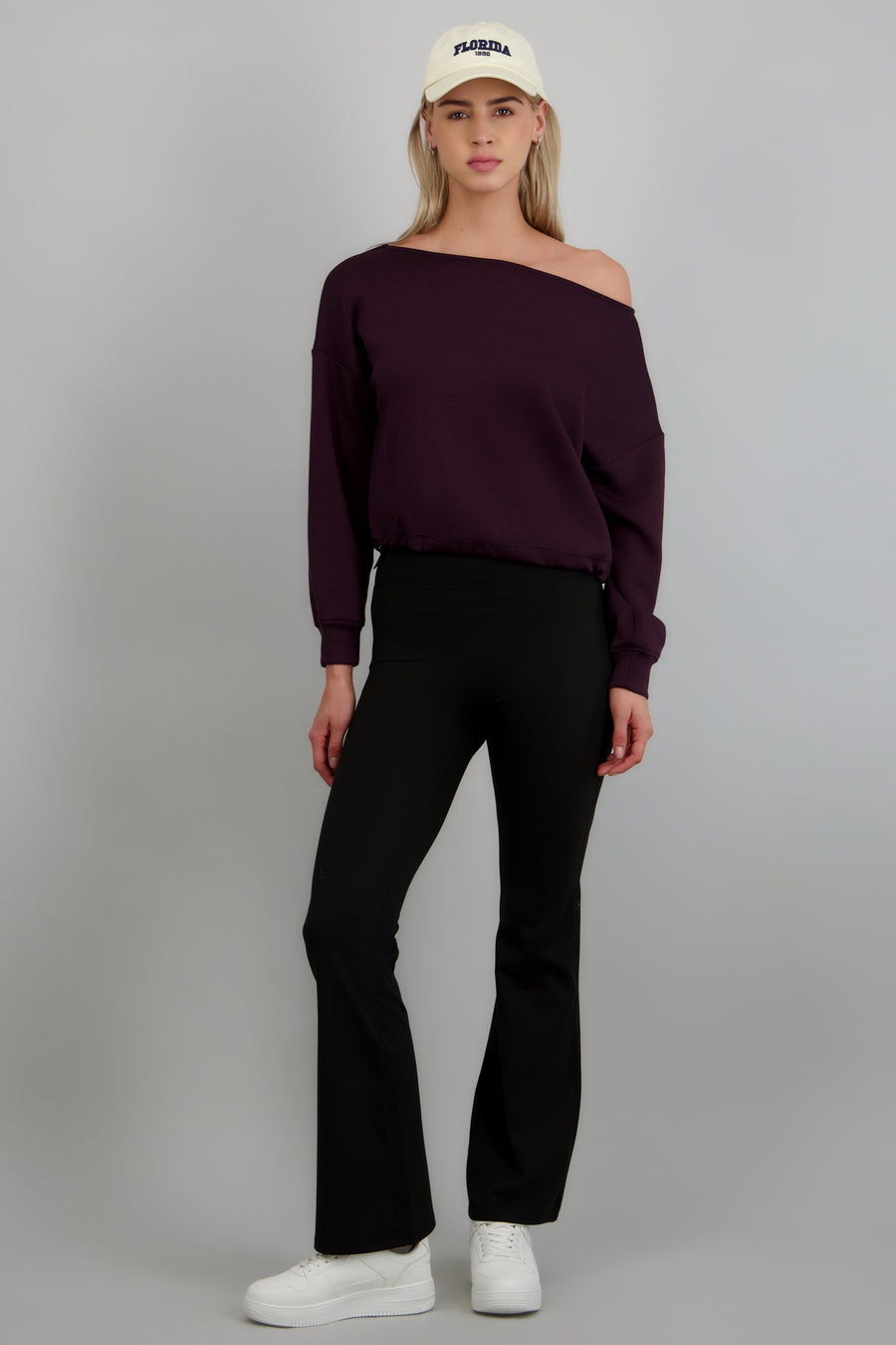 Sudadera modal one shoulder