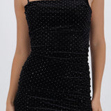 Vestido mini velvet brillos