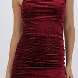 Vestido mini velvet brillos