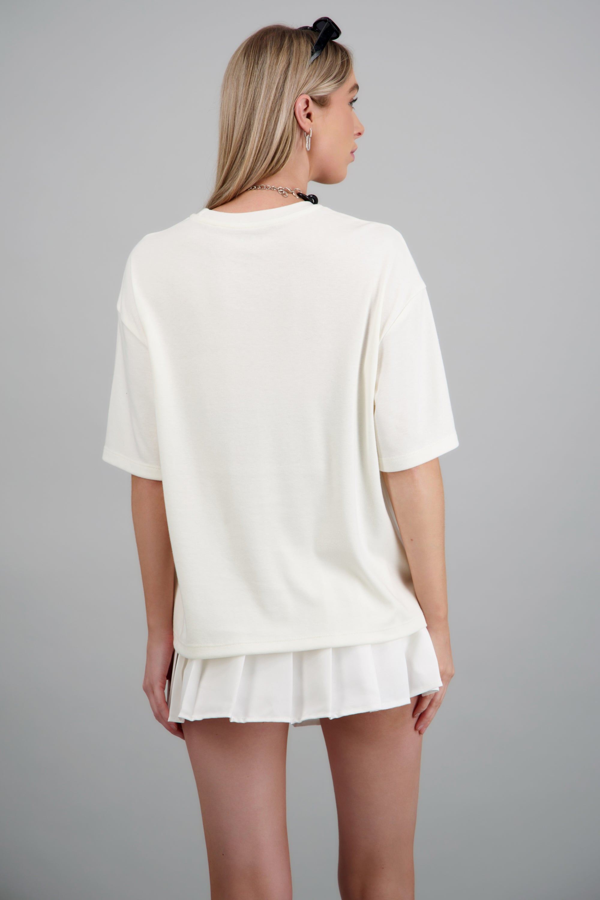 Playera Edna Moda retrato BLANCO