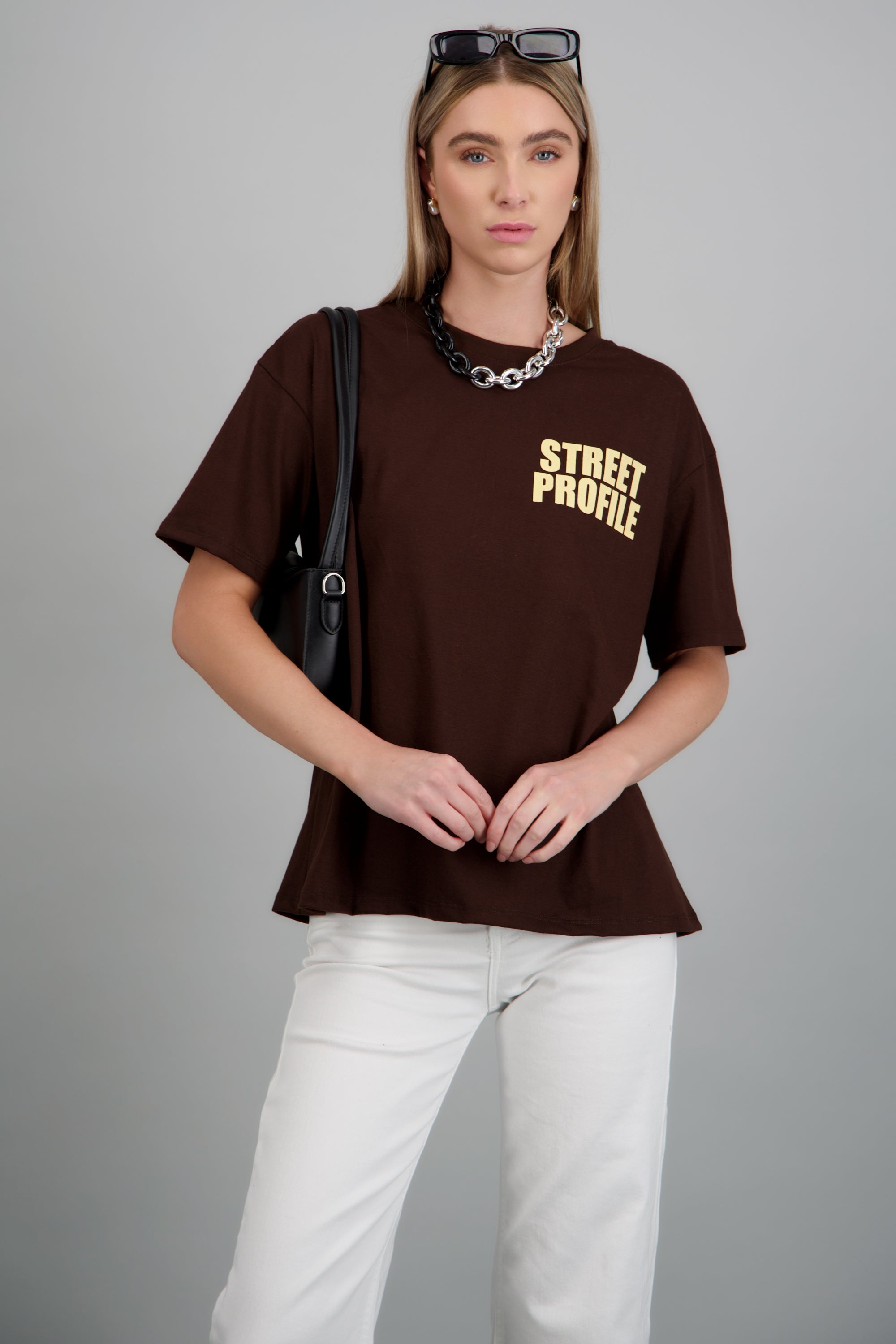 Playera manga corta urban street CAFE COMBO