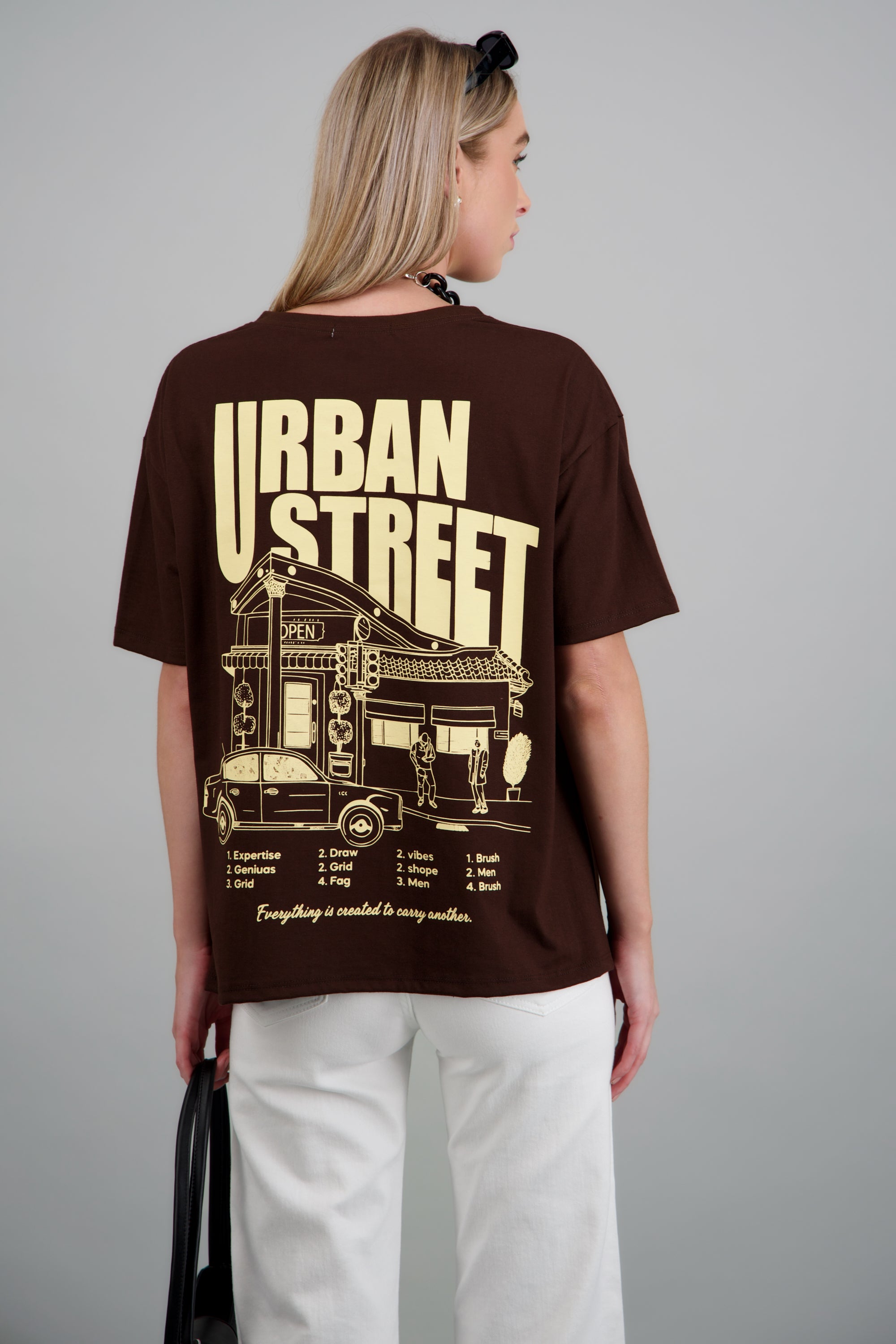 Playera manga corta urban street CAFE COMBO