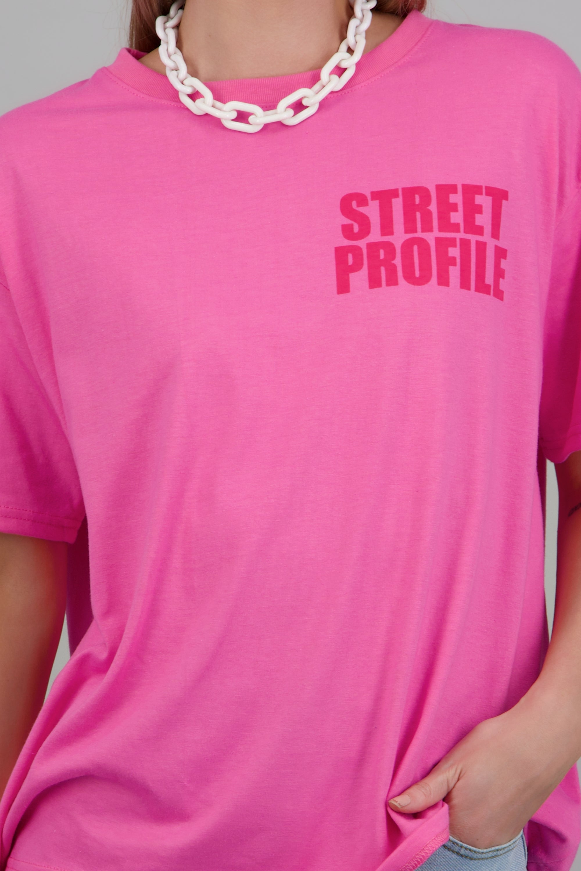 Playera manga corta urban street ROSA COMBO