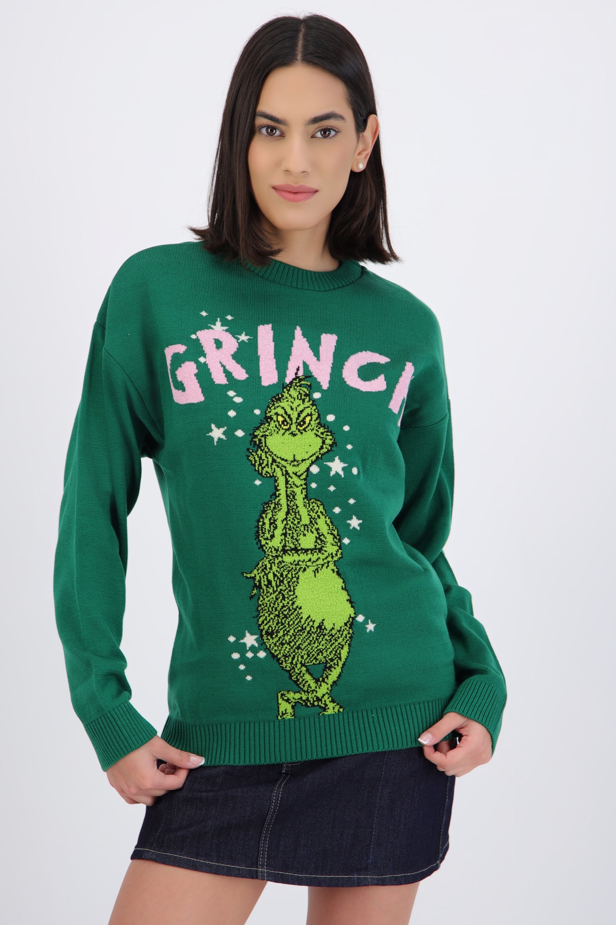 Sueter grinch brillo estrellas