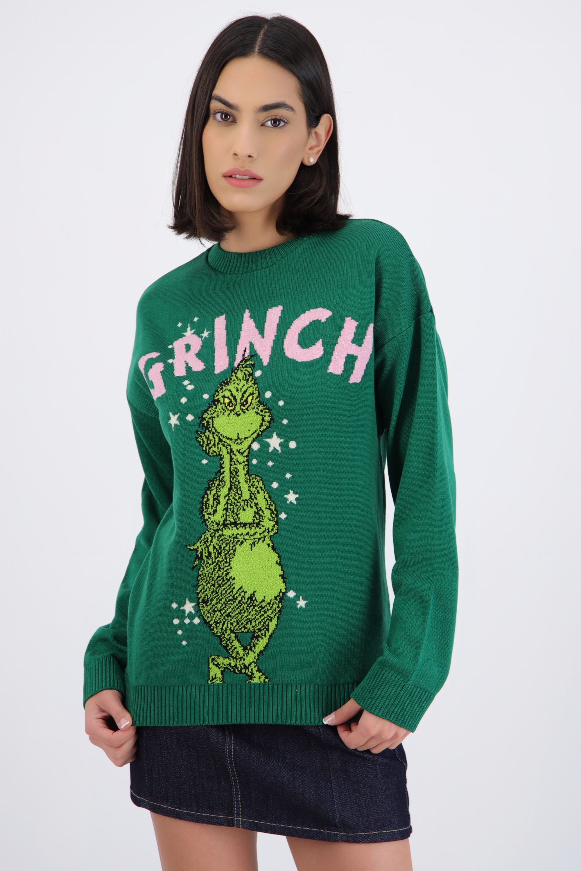 Sueter grinch brillo estrellas